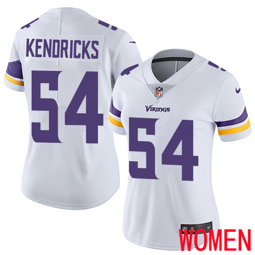 Minnesota Vikings #54 Limited Eric Kendricks White Nike NFL Road Women Jersey Vapor Untouchable